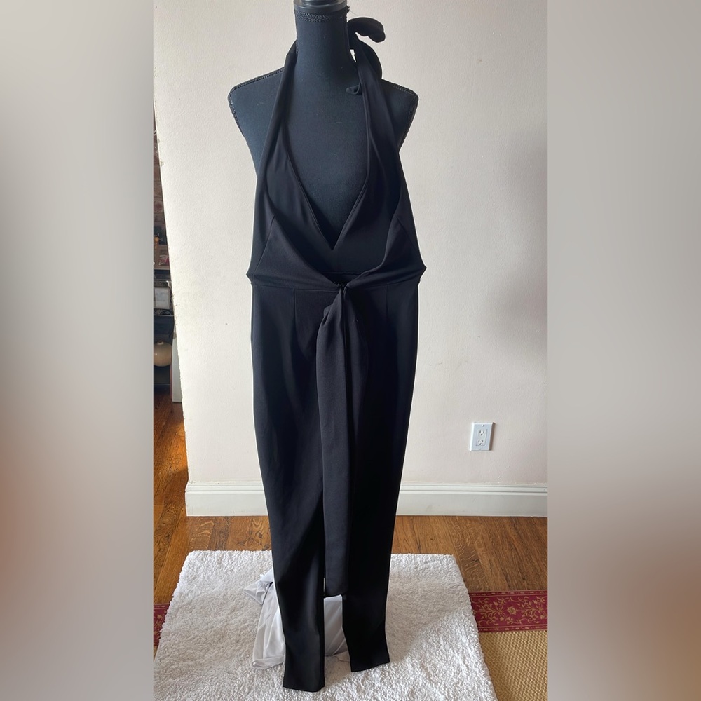 Nookie Black Backless Halter Jumpsuit